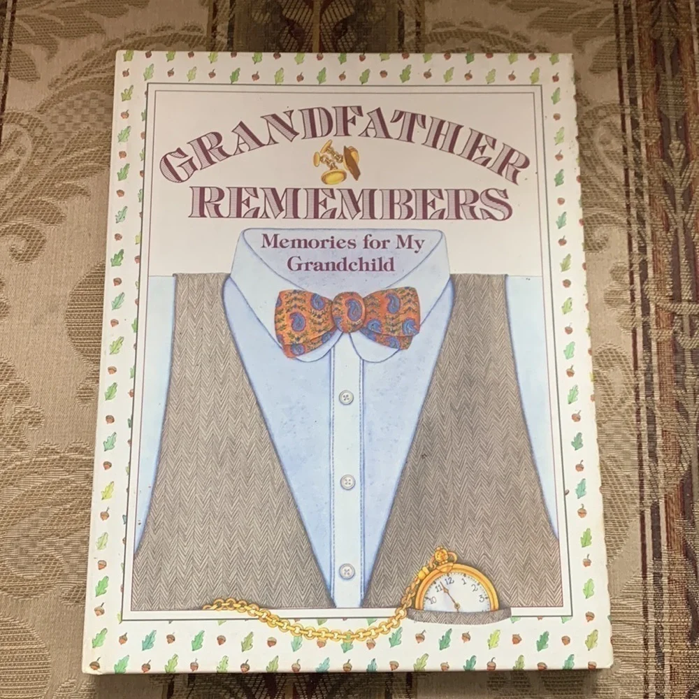 Vintage new grandparent memory book for your newborn heirloom